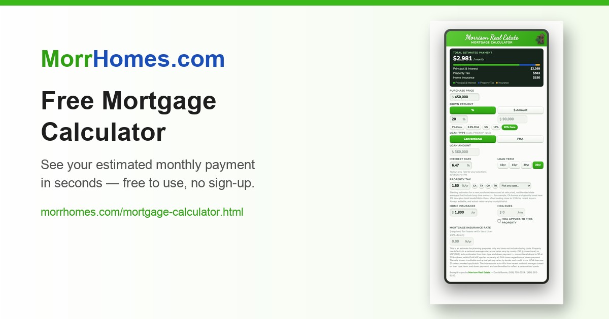 Free Mortgage Calculator